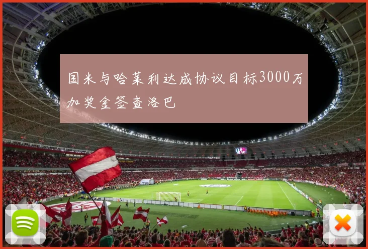 国米与哈莱利达成协议目标3000万加奖金签查洛巴